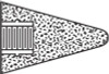NORTON 61463615722 TYPE 17, 2" MAX DIAM, 3" HEAD THICKNESS,