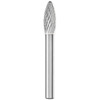 PFERD 24872 CARBIDE BUR,SCTI SH-2,1/4",DOUBLE CUT