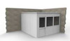 PORTA-KING VK1DW-WCM 12'x12' 2-Wall D5504 MODULAR IN-PLANT OFFICE 2WALL 12X1