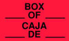 TAPECASE 16V042 SHIPPING LABELS 3 IN H BLACK/RED PK50
