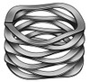 GARDNER SPRING, INC. 1UAX4 DISC SPRING POLY WAVE 17-7 PH SS 0.008