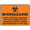 ACCUFORM SIGNS MBHZ510VA BIOHAZARD SIGN 10 X 14IN BK/ORN AL SURF