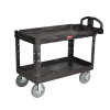 RUBBERMAID COMMERCIAL PRODUCTS FG454610BLA HD UTILITY CART 24 X 46 W/ PNEUMATICS