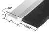 TANIS INCORPORATED RPVC732072 STAPLED SET STRIP BRUSH PVC LENGTH 72 IN