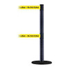 TENSABARRIER 889T2B-33-89-STD-NO-YAX-C BARRIER POST WITH BELT,TEXTURE BLACK