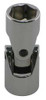 WESTWARD 10E906 FLEX SOCKET 3/8 IN DR 8MM 6 PT STD