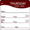 DAYMARK 1100534 D5397 DAY LABEL THURSDAY 2-3/5 IN W PK 2