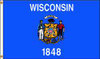 NYLGLO 145970 D3771 WISCONSIN FLAG 4X6 FT NYLON