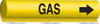 BRADY SPC ABSORBENTS 5698-I PIPE MARKER,GAS,9 IN H,8 IN W
