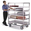 LAKESIDE 585 BANQUET CART,STAINLESS,5 SHELVES,46X28