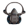3M 6502 HALF MASK RESPIRATOR SILICONE GRAY TEAL