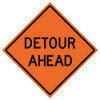 USA-SIGN 669-C/48-DGFO-DA G7234 TRAFFIC SIGN DETOUR AHEAD H 48 IN.