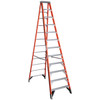 WERNER CO 7412 STEPLADDER FIBERGLASS 12 FT H 375 LB CAP