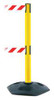TENSABARRIER 886T2-35-STD-NO-D3X-C BARRIER POST WITH BELT RED/WHITE STRIPED