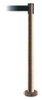 TENSABARRIER 889F-2S-2S-STD-NO-G7X-C FIXED BARRIER POST WITH BELT SATIN BRASS