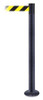 TENSABARRIER 889F-89-89-MAX-NO-D4X-C FIXED BARRIER POST W/ BELT BLACK WRINKLE