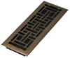 DECOR GRATES AJH414-RB 4X14 ORIENTAL STEEL PLATED RUBBED BRONZE
