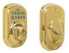 SCHLAGE BE365 C-KWY PLYMOUTH 605 DEADBOLT LOCK POLISHED BRASS 10 BUTTON SCHLAGE BE365 C-KWY PLYMOUTH 605 DEADBOLT LOCK POLISHED BRASS 10 BUTTON