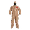 DUPONT C3122TTN2X0006BN HOODED COVERALL W/SOCKS TAN 2XL PK6
