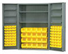 DURHAM MFG CO DC48-842S6DS-95 8 SHELF 84 BIN STORAGE CABINET