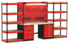 HALLOWELL FKOPENSTOR-SM-M OPEN MODULAR STORAGE UNIT 132IN HARDWOOD