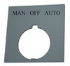 EATON HT8SP68 LEGEND PLATE SQUARE MAN. OFF AUTO BLACK