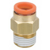 SMC KQ2H07-01AS MALE ADAPTER 1/4 IN. TUBEXMALE BSPT