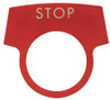 APPLETON ELECTRIC LNPSPQ LEGEND PLATE,STOP,WHITE/BLACK