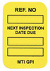 BRADY SPC ABSORBENTS MIC-MTIGPI Y MICROTAG(R) INSPECTION INSR,BK/YEL,PK100
