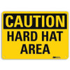 LYLE U4-1357-RA_10X7 SAFETY SIGN HARD HAT AREA 7IN.H