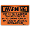 LYLE U6-1131-RA_10X7 WARNING SIGN CHMICALS OR HAZARDOUS 7IN H