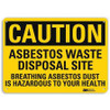 LYLE U4-1061-RA_14X10 SAFETY SIGN ASBESTOS WASTE 10IN.H