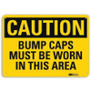 LYLE U4-1097-RA_10X7 SAFETY SIGN CAPS MUST BE WORN 7IN.H