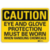 LYLE U4-1273-RA_10X7 SAFETY SIGN EYE GLOVE PROTECTION 7IN.H