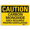 LYLE U4-1106-RA_10X7 SAFETY SIGN CARBON MONOXIDE 7IN.H