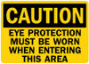 LYLE U4-1280-RD_14X10 SAFETY SIGN EYE PROTECTION AREA 14IN.W