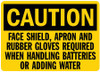 LYLE U4-1298-RD_7X5 SAFETY SIGN FACE SHIELD REQUIRED 5IN.H