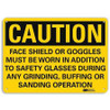 LYLE U4-1299-RA_14X10 SAFETY SIGN FACE SHIELDS GOGGLES 10IN.H