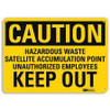 LYLE U4-1382-RA_14X10 SAFETY SIGN HAZARDOUS ACCUMULATION 10INH
