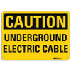 LYLE U4-1745-RA_10X7 SAFETY SIGN UNDERGROUND CABLE 7 IN H