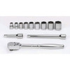 WILLIAMS WSB-12HF 3/8 DR SKT/TOOL SET, 6-PT,13-P          