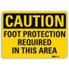 LYLE U4-1322-RA_14X10 SAFETY SIGN FOOT PROTECTION AREA 10IN.H