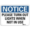 LYLE U5-1455-RA_14X10 NOTICESIGN RECYCLDREFLECALUM 14INWX10INH
