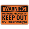 LYLE U6-1202-RA_14X10 ADMITTANCE SIGN KEEP OUT 10 IN H TEXT