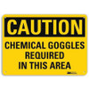 LYLE U4-1112-RA_10X7 SAFETY SIGN CHEMICAL GOGGLES 7IN.H