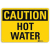 LYLE U4-1432-RA_10X7 SAFETY SIGN HOT WATER 7IN.H