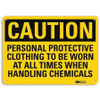 LYLE U4-1588-RA_14X10 SAFETY SIGN PROTECTIVE CLOTHING 10 IN H