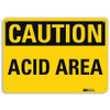 LYLE U4-1042-RA_14X10 SAFETY SIGN ACID AREA 10IN.H