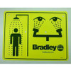 BRADLEY FIXTURES CORP. 114-052 SAFETY SIGN, EYEWASH & SHOWER