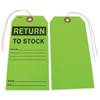 BADGER TAG & LABEL CORP 115 RETURN TO STOCK TAG,2-7/8 IN. W,PK25